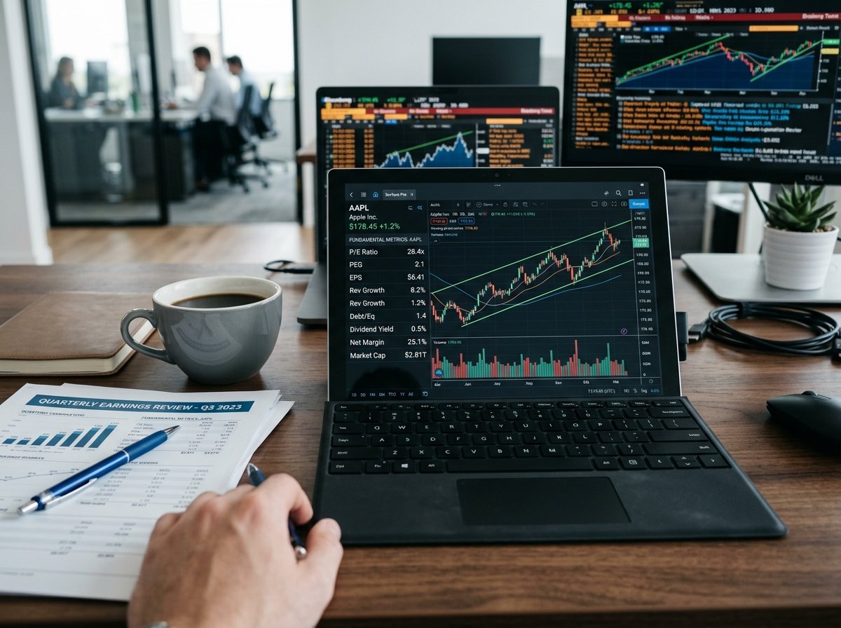 Stock market financial analysis background